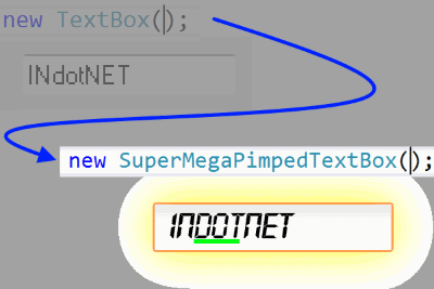 new SuperMegaPimpedTextBox();