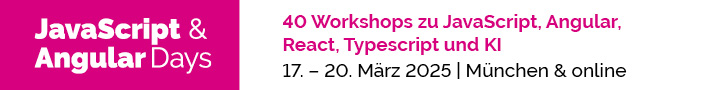 Empfehlung: JavaScript & Angular Days