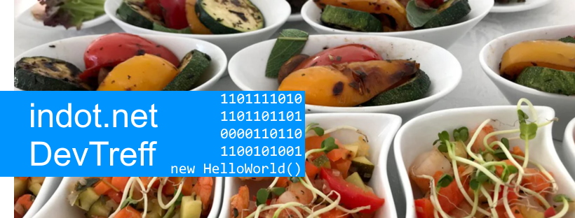 indot.net DevTreff 1101100111 new HelloWorld() mit Essen im Gasthof Anker